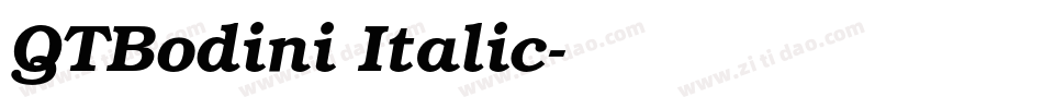 QTBodini Italic字体转换